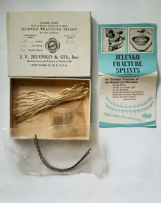 Jelenko Fracture Splint Nickel Silver Metal - Vintage 1927 Dental Appliance • $99