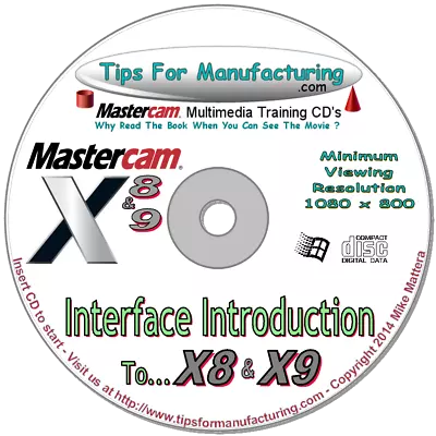 Interface Introduction To Mastercam X9 X8 X7 Or X6 - Video Training • $49