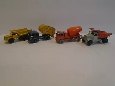 Matchbox Lot Of (4) - 1960s Lesney -  Euclid Dump Refuse Cement Mixer Plow • $5.99