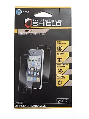 Zagg InvisibleShield - Apple IPhone 4/4S - Full Body Dry Screen Protector • $6.95