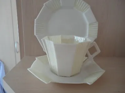 £170 • Buy A Rare 2nd Period Belleek Trio In The Fan Pattern Mint Condition Circa1891