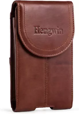 Belt Clip Holster Pouch Hengwin Genuine Leather Phone Case Holster With Magnetic • $41.39