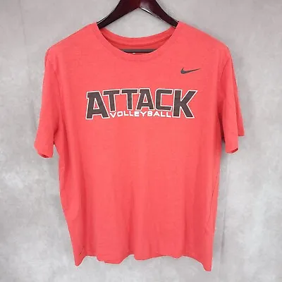 Nike Volleyball T Shirt Mens Extra Large Red Attack Dri Fit Short Sleeve • $8.49