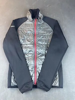 Marmot Ladies Variant Jacket Down Black Quilted Puffer Fleece Sleeves Size M • $29.90