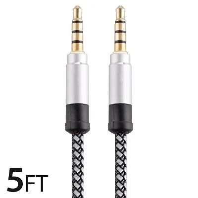 5FT 3.5mm Auxiliary Aux Male To Male Stereo Audio Cable Cord IPod Car MP3 PC • $3.49