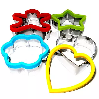 £8.91 • Buy Cookie Sandwich Cutter Shapes For Kids Star Heart Flower Bundle Pack Set Of 4