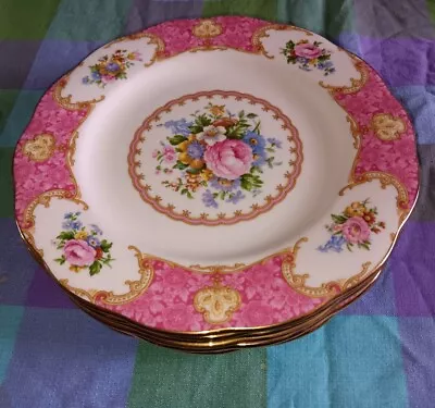 Royal Albert Lady Carlyle Set Of 6 Salad Plates 8.25in • £80