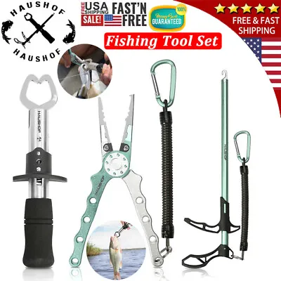 $12.49 • Buy HAUSHOF Fishing Pliers Scissors Line Cutter/Hook Remover/Fish Gripper Tool Sets