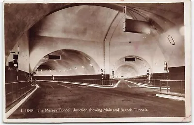 Vintage Postcard Mersey Tunnel Junction Main & Branch Real Photo RPPC UNP A879 • £3.50