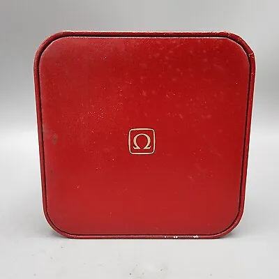 Vintage Omega Watch Box Red Leather Seamaster Or Speedmaster 1990s No Insert • $59.99