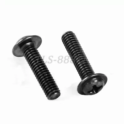£2.75 • Buy M2 M2.5 M3 M4 Flanged Phillips Button Head Machine Screws - Black Zinc Plated