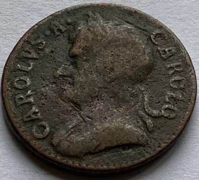 1672 KING Charles II COPPER FARTHING  / Rare / #283 • £36.09