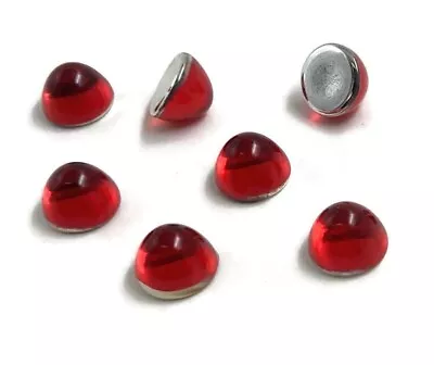 18 VINTAGE RUBY ACRYLIC 11mm. ROUND HIGH DOME CABOCHONS 7133 • $1.49