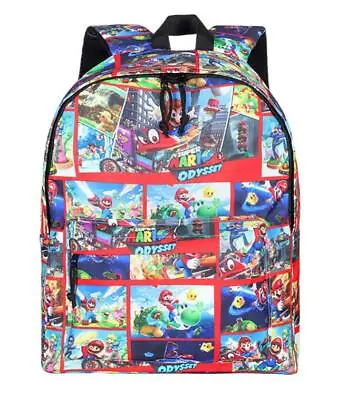 £17.49 • Buy New Super Mario Backpack Boys Anime Student School Bag Girls Shoulders Bag Gift