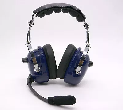 Noise Cancelling Pilot Headset For MOTOROLA GP68 CP150 GP88  VL50 P110 CLS BLUE • $37.99