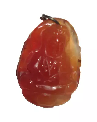 Vintage Carved Red  Quartz Or  Jade Pendant OR CARVING   (B31). • $28