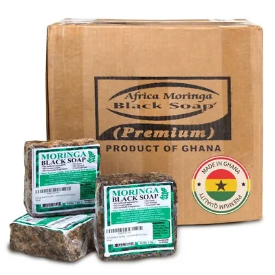 MORINGA Black Soap Herbal Vegan Organic Unrefined 100% Natural Anti Acne/Fungus • $11.95