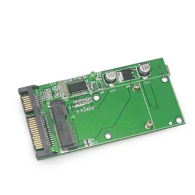 MSATA SSD Female To 2.5  7+15 Pin SATA Male & Mini USB 5pin Converter Adapter • $10.89