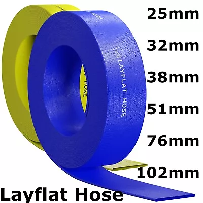 PVC Layflat Hose Pipes Water Delivery Discharge Irrigation Lay Flat 4 BAR Rated • £221.98