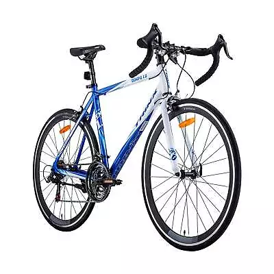 Trinx 700C Road Bike TEMPO1.0 Shimano 21 Speed Racing Bicycle 59cm Blue/White • $316.95