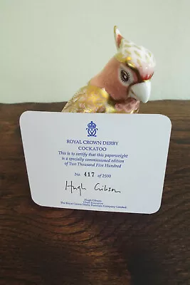 £105 • Buy Royal Crown Derby Pink Cockatoo