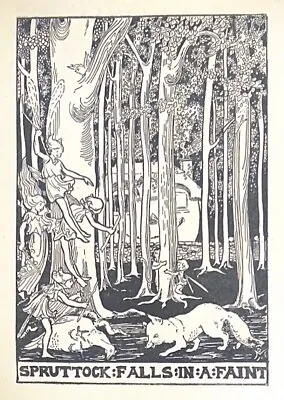 Antique 1910s Margaret W Tarrant Lithograph Print Forest Fairies Fairycore Decor • $32