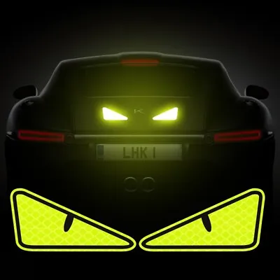 A Pair Eyes Auto Rear Nighttime Driving Safety Warning Reflective Decal Stickers • $3.95