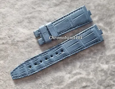 $393.20 • Buy OEM Vacheron Constantin Overseas 20/16mm Light Blue Matte Leather Watch Strap 