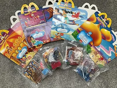 McDonald’s Disney Aladdin 1997 Full Complete Set Toys Figures X 4 Mips Boxes Abu • £12.99