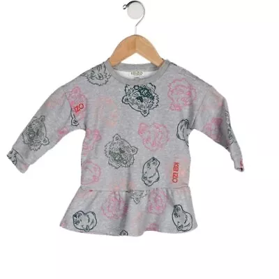 Kenzo Toddler Girls Long Sleeve Printed Dress ~ Size 18 Months • $29