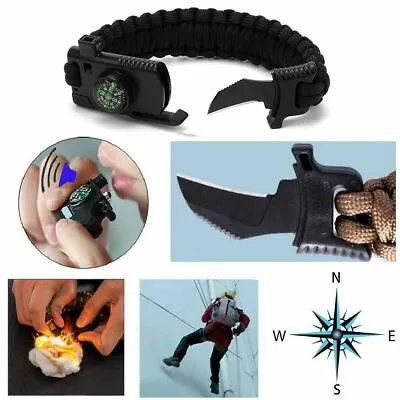 £6.95 • Buy Sporting Goods Camping & Hiking Emergency Equipment Paracord Bracelet UK Seller