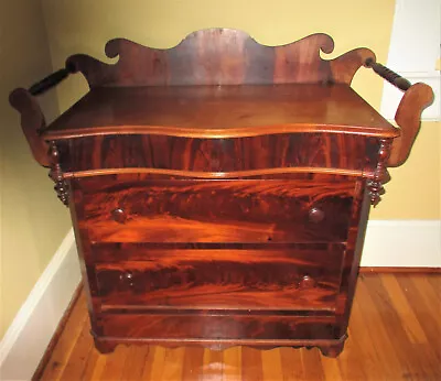 Antique Sheraton Cherry W/ Flame Mahogany Drawers Fronts Washstand / Commode • $850