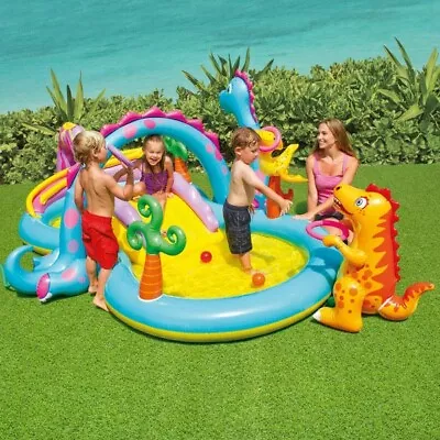 Dinoland Playcentre Kids Inflatable Play Centre Swimming Paddling Pool Summer  • £85