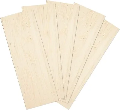 Balsa Wood Sheets 1/8 Inch Thick 12 X 4 Unfinished Wooden Board Fast Shipping • $14.90