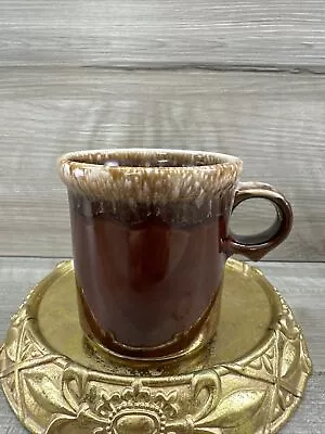 Vintage McCoy USA #1412 Brown Drip Glaze Coffee Mug Cup -C04 Retro MCM • $6.99