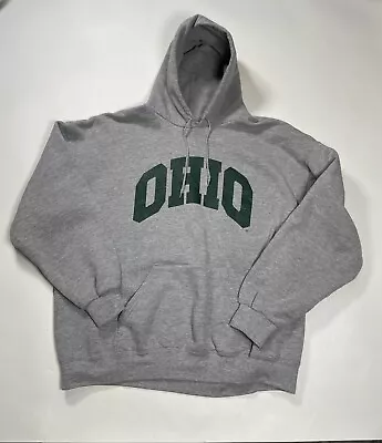 Vintage Ohio University Bobcats Gray Lee Heavyweight Sweatshirt Size XL • $25