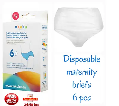 £5.49 • Buy ✅Disposable Maternity Briefs  6 Pcs Individually Wrapped Knickers Hospital ✅UK