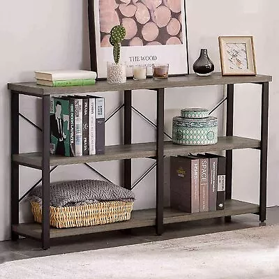 Rustic Console Table For Entryway Industrial Sofa/Entry Table Gray Oak • $172.49