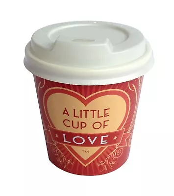 100 X 'A Little Cup Of Love' Disposable Coffee Cups 4oz (espresso Piccolo) 62mm • $20