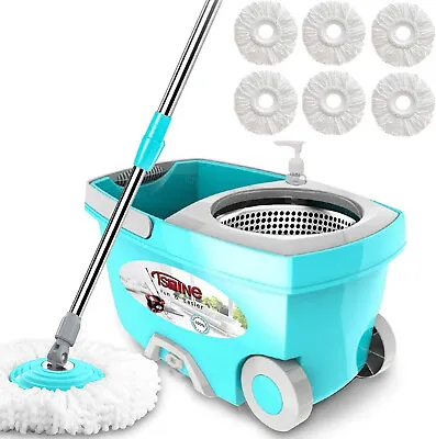 Tsmine FunClean MINT Spin Mop Bucket Floor Cleaning Mop Set  • $44.99