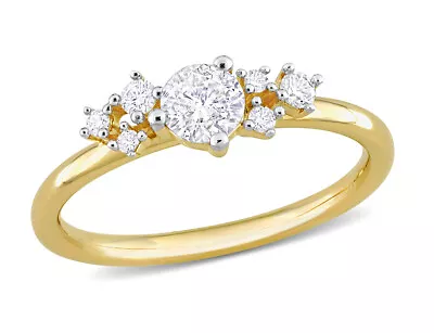 1/2 Carat (ctw H-I I1-I2) Diamond Ring In 14K Yellow Gold • $1169