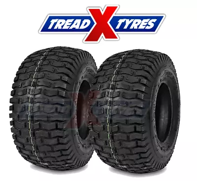 2x 4Ply Lawn Mower 16x6.50-8 Grass Tyres Two Garden Tractor Golf Buggy Turf X2 • £53.99