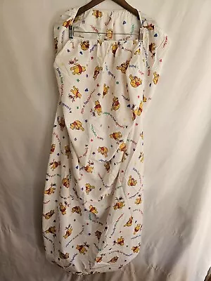 Vintage Disney Pooh Fitted Crib & Top Sheet Winnie The Pooh And Friends Print • $19.99