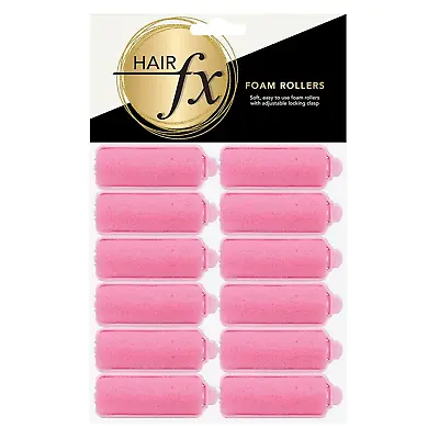 $6.50 • Buy Hair FX Foam Rollers Small 20mm Pink 12pk