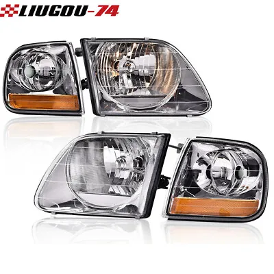 Pair Clear Headlights W/ Corner Lights Fit For 97-03 Ford F150 99-02 Expedition • $52.86