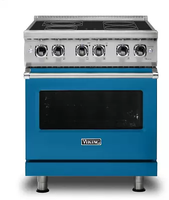 Viking 5 Series VER53014BAB 30  Freestanding Electric Alluvial Blue Range 2022 M • $5499