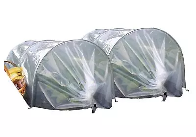 2x Poly Tunnel Cloche Mini Green House Garden Protect Plant 1.5M X 45 X 42cm • £11.99