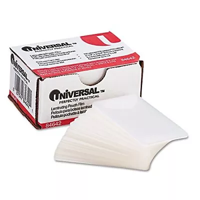 UNV84642 3.75 In. X 2.25 In. 5 Mil Laminating Pouches - Gloss Clear (100/Box) • $14.94