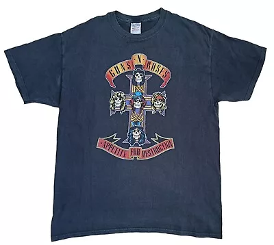 Vintage Gun N Roses T-Shirt Appetite For Destruction - Gildan Tag Size Large • £29.99