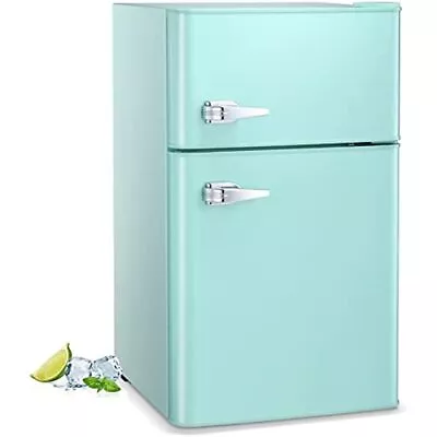 Compact Fridge3.2 Cu. Ft Mini RefrigeratorTop Door Freezer - 38 DBGreen • $199.99